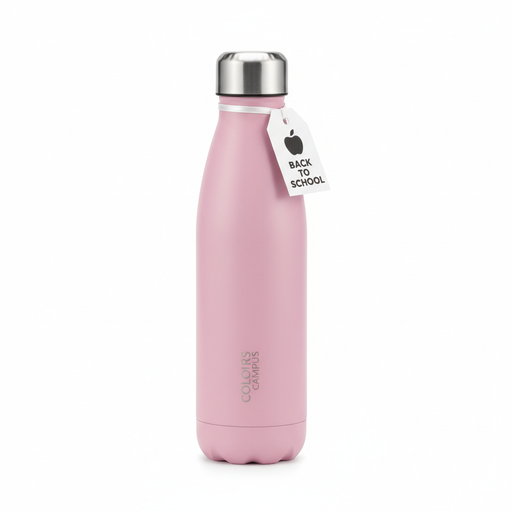 Gourde Rose Poudré 500ml Colors Campus